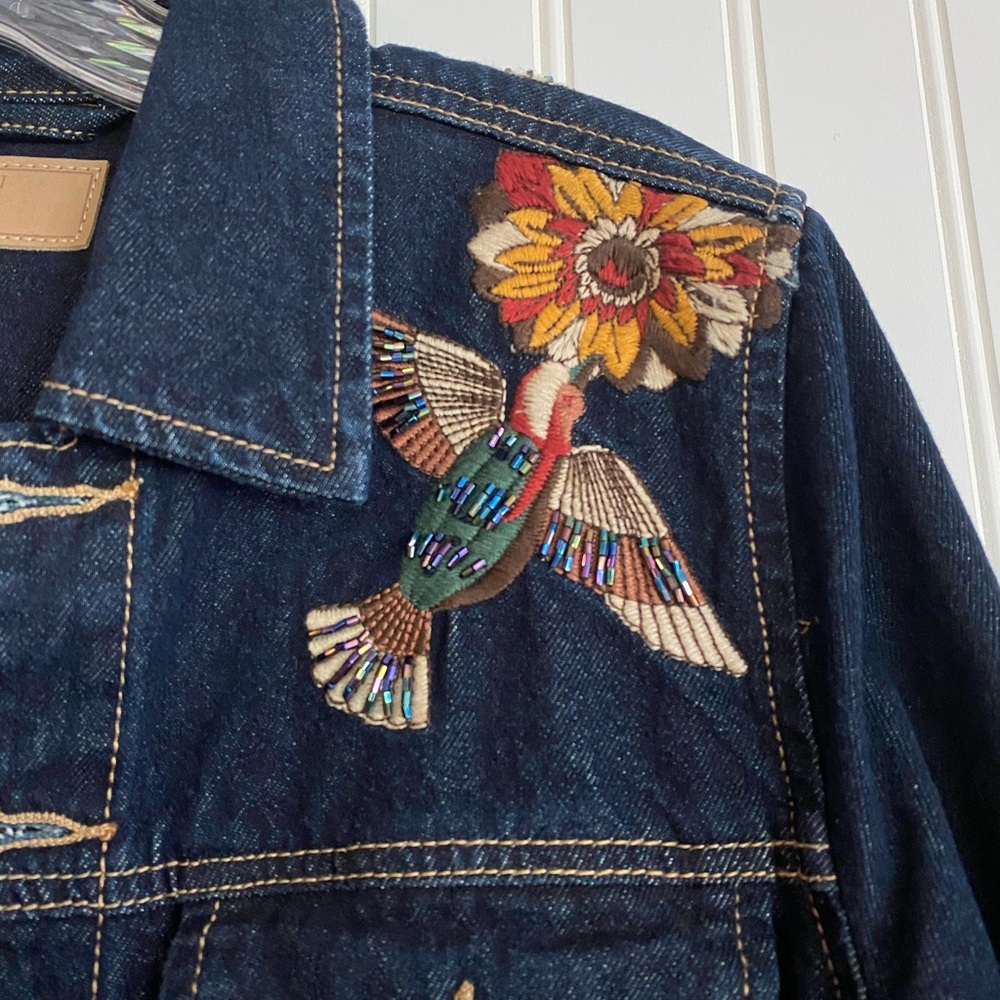 [BLANKNYC] embroidered denim jacket SIZE XS - Picture 9 of 15